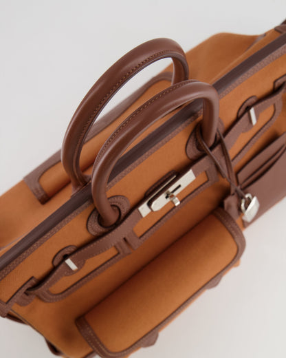 *RARE* Hermès Birkin Cargo 35cm Bag in Marron d'Inde Canvas and Swift Leather with Palladium Hardware