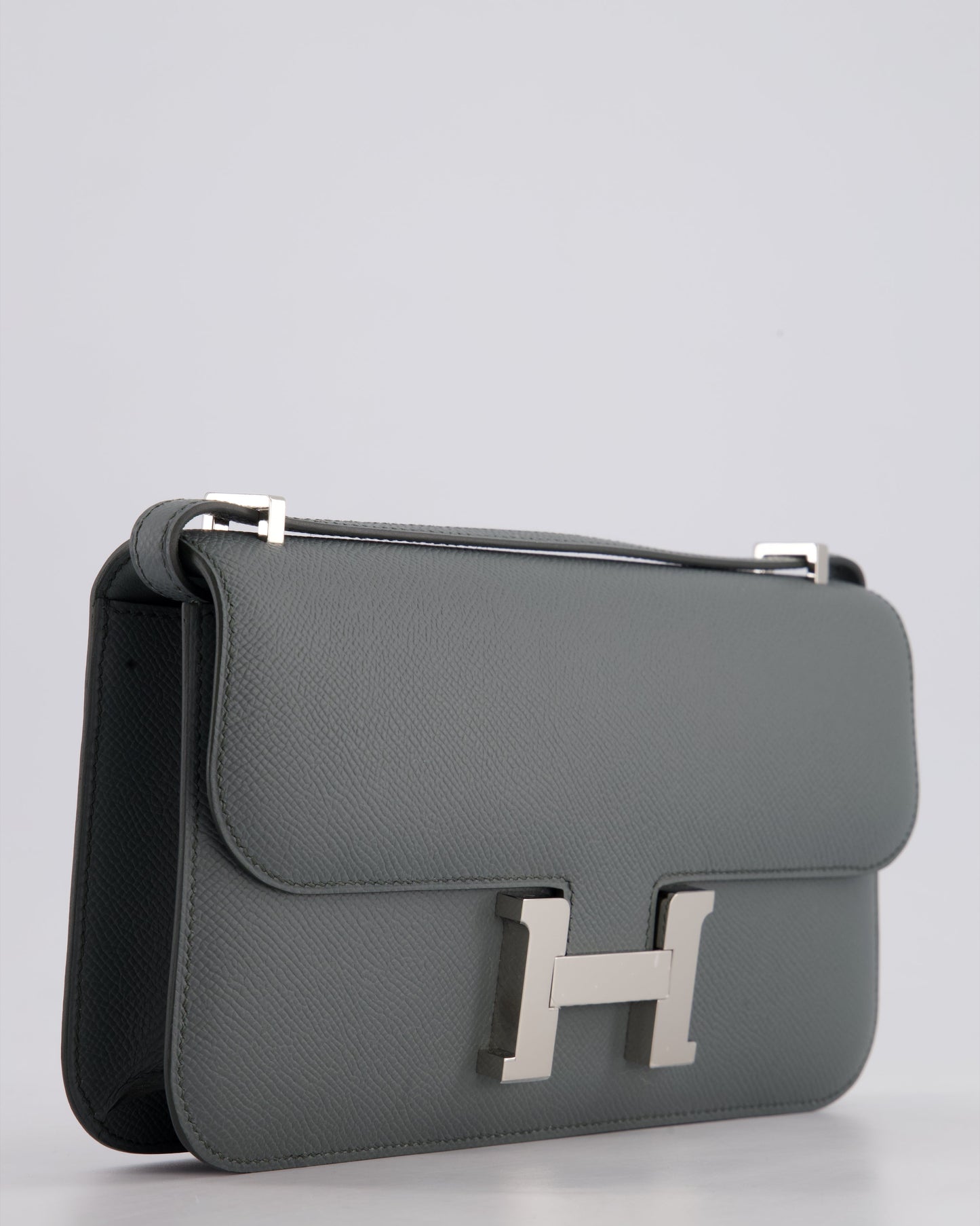 *NEW RELEASE* Hermès Constance 1-Elan Miroir Bag in Vert Amande Epsom Leather with Palladium Hardware