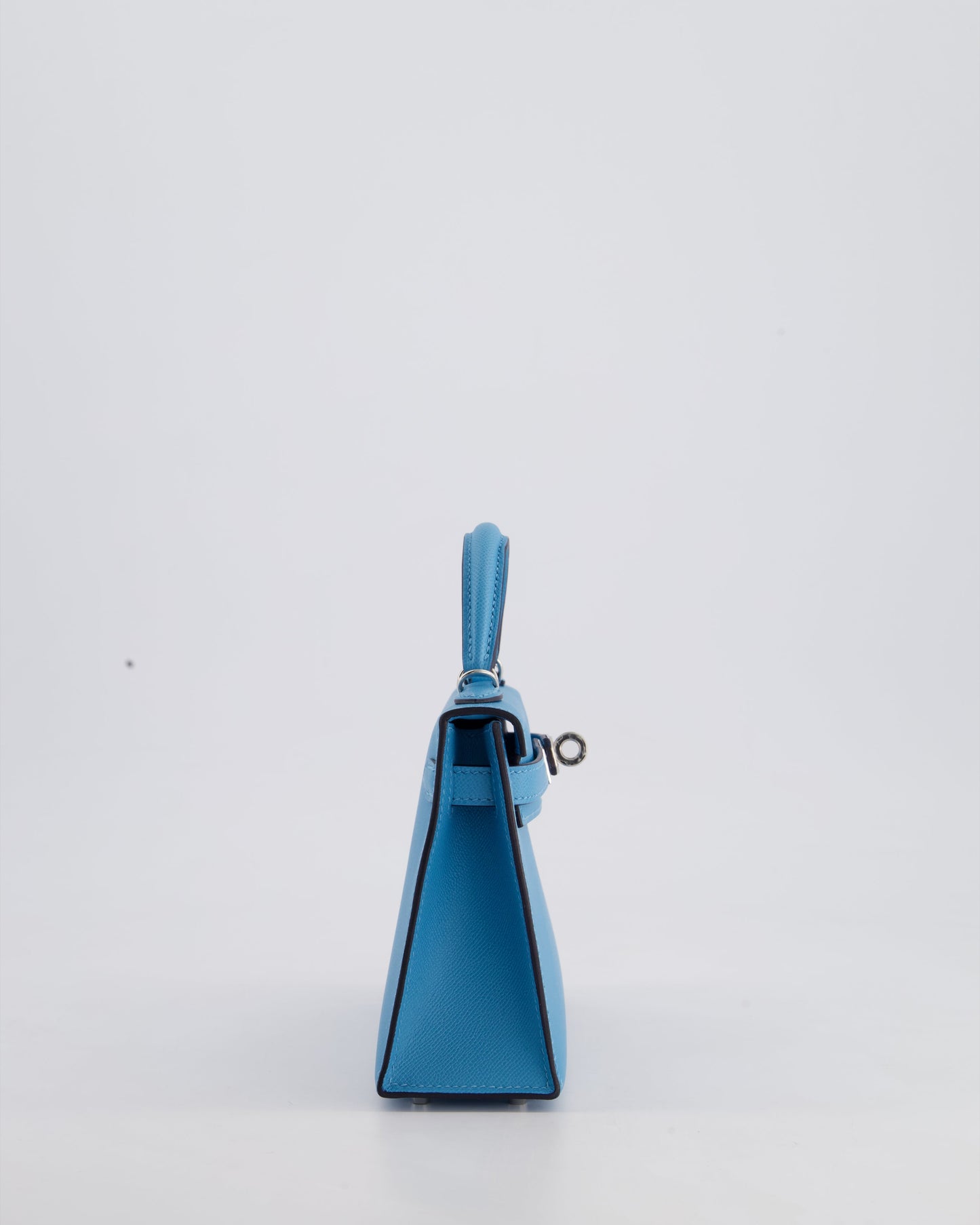 *HOT* Hermès Mini Kelly II 20cm in Bleu Du Nord Madame Leather with Palladium Hardware