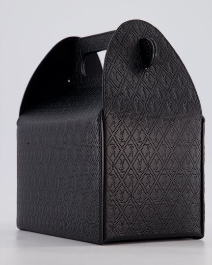 Saint Laurent Black Take-Away Box Bag in Calfskin Leather with Silver Hardware RRP £1,350