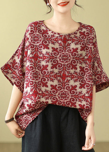 Plus Size Black Print T Shirt Summer