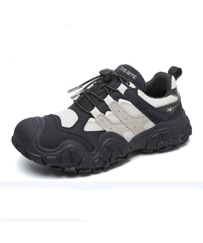 Red Flat Feet Shoes Breathable Mesh Stylish Splicing Cross Strap