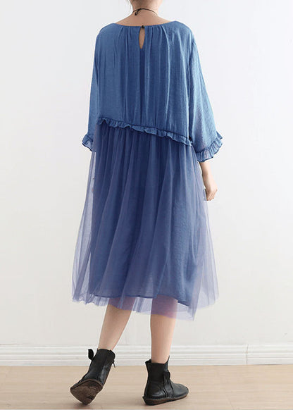 Light Print2 Tull Maxi dresses patchwork chiffon Summer Dresses