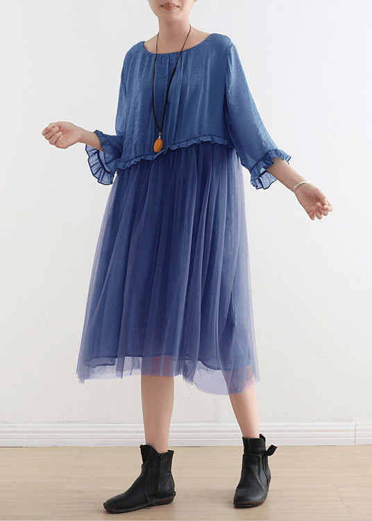 Light Print2 Tull Maxi dresses patchwork chiffon Summer Dresses