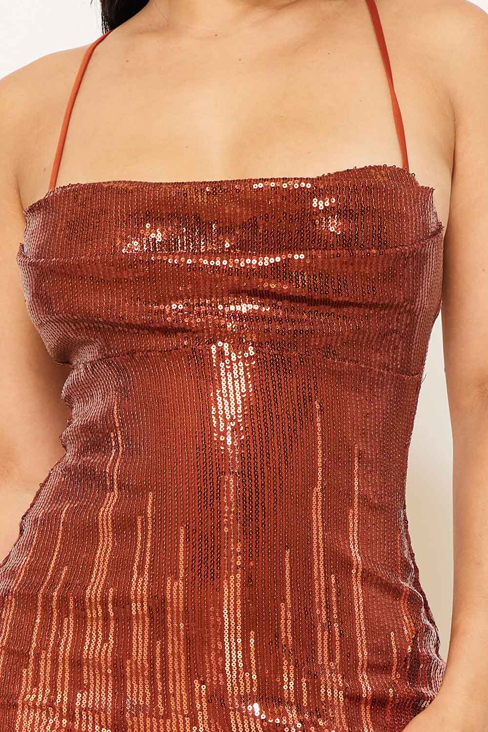 Symphony Dress - Sequin Two-Town Midi Dress