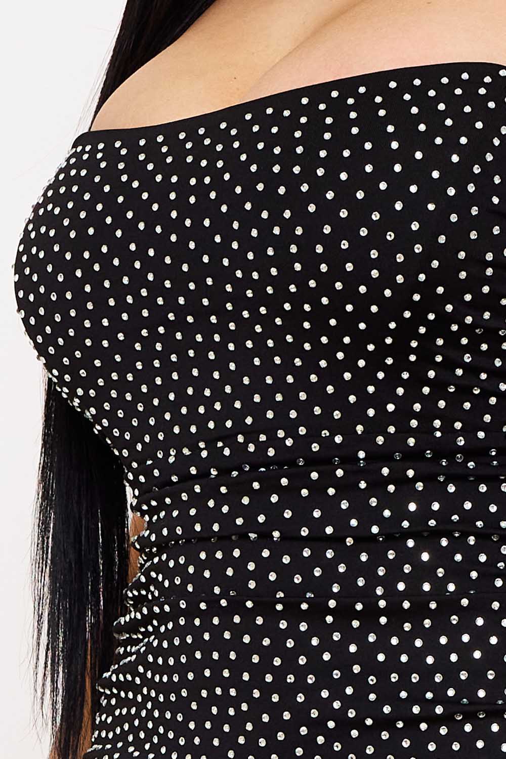 Symphony Dress - Rhinestone Strapless Mini Dress