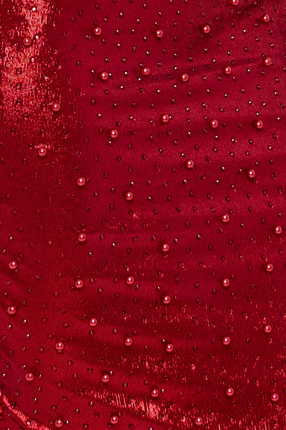 Symphony Dress - Rhinestone And Pearl Beaded Midi Dress