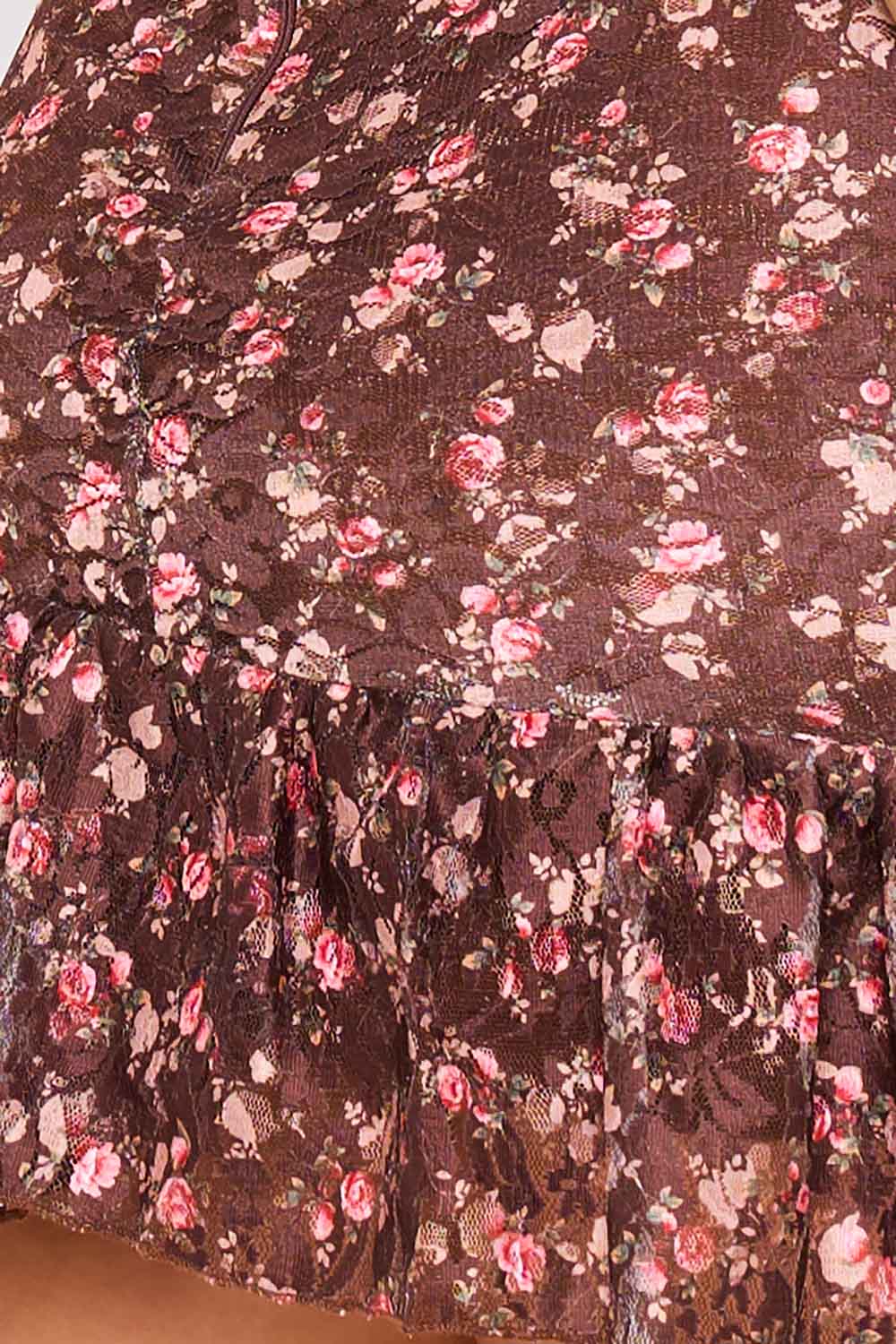Symphony Dress - Strapless Floral Lace Mini Dress