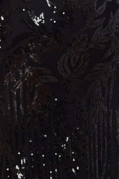 Symphony Dress - Floral Patterned Seqin Mesh Mermaid Maxi Dress