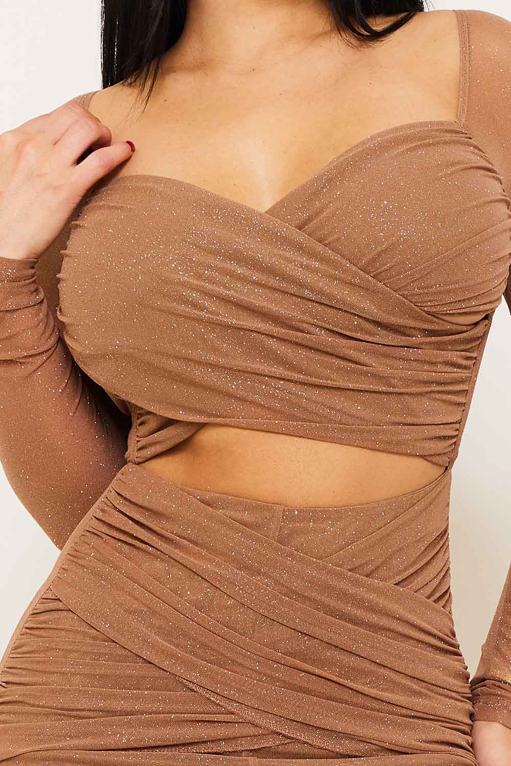 Symphony Dress - Powermesh With Glitter Maxi Dress