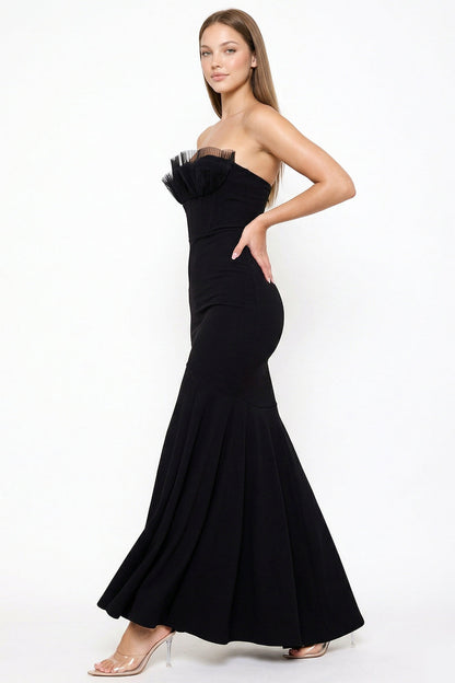 Symphony Dress - Ruffle Top Mermaid Maxi Dress