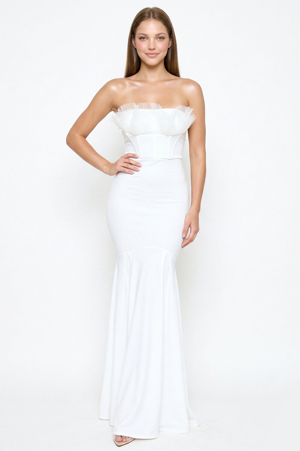 Symphony Dress - Ruffle Top Mermaid Maxi Dress
