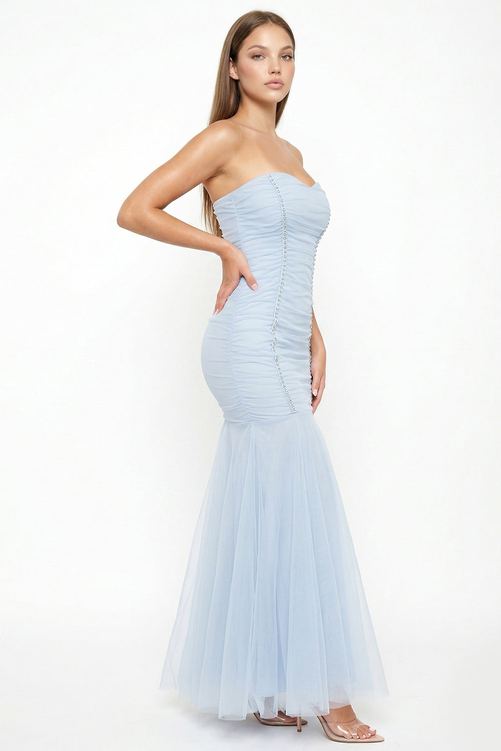 Symphony Dress - Overlay Mesh Mermaid Maxi Dress
