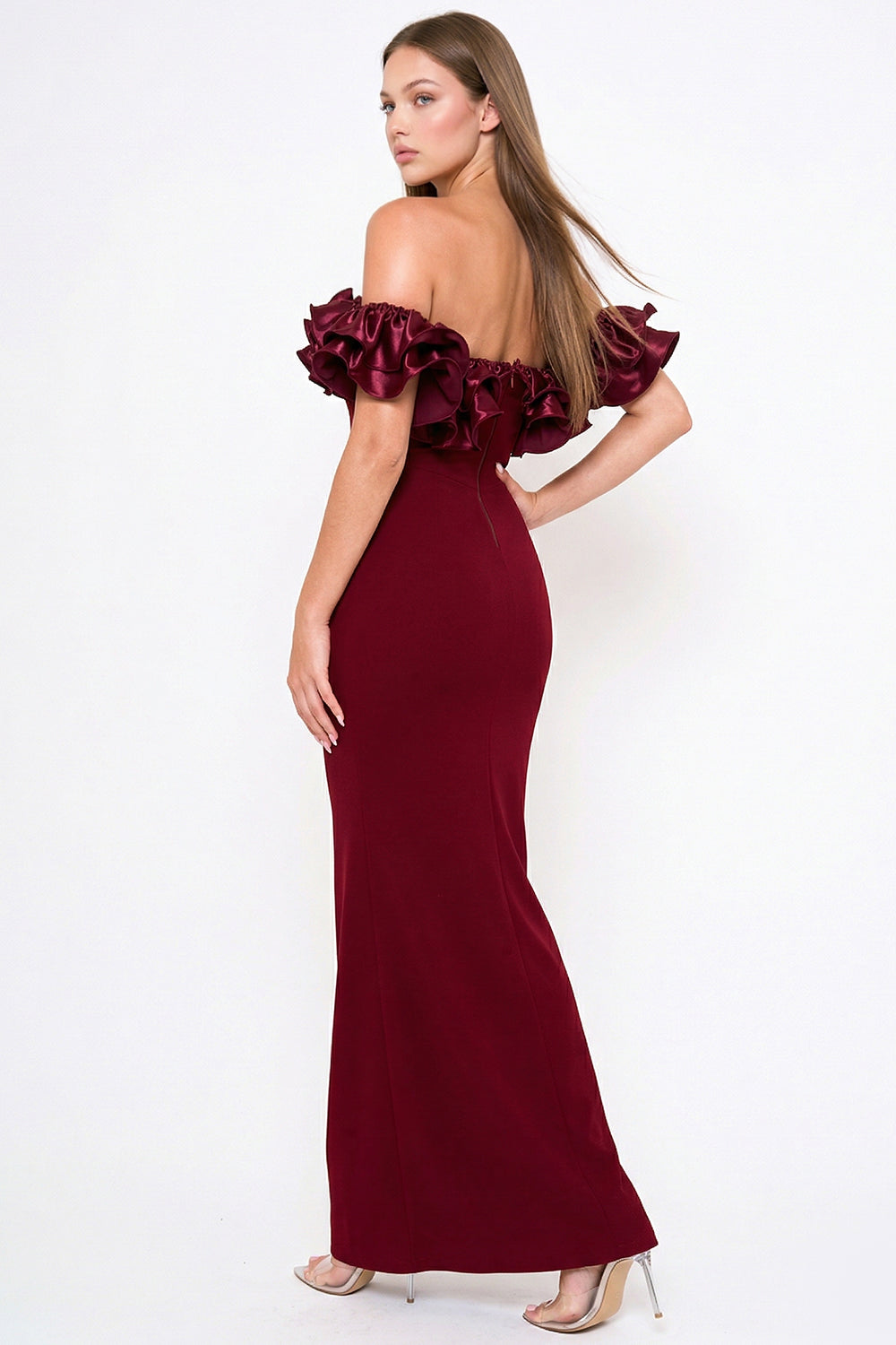 Symphony Dress - Ruffle Off The Shoulder Maxi Dress