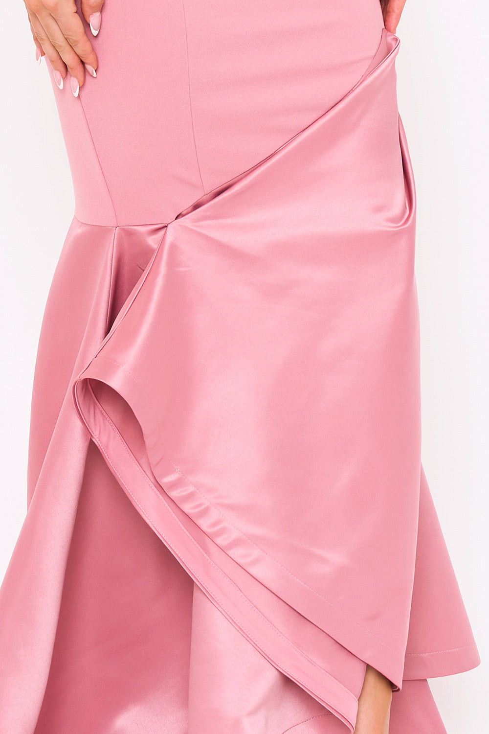 Symphony Dress - Satin Contrast Bottom Mermaid Maxi Dress