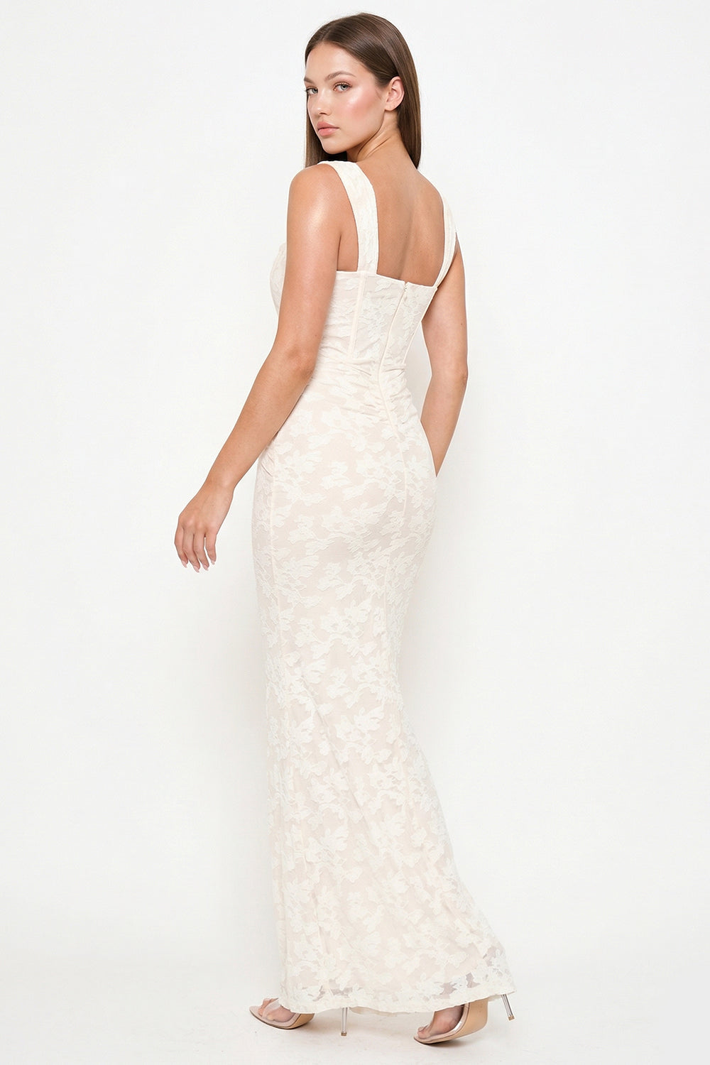 Symphony Dress - Bustier Bodice With Twist On The Side Maxi Dress
