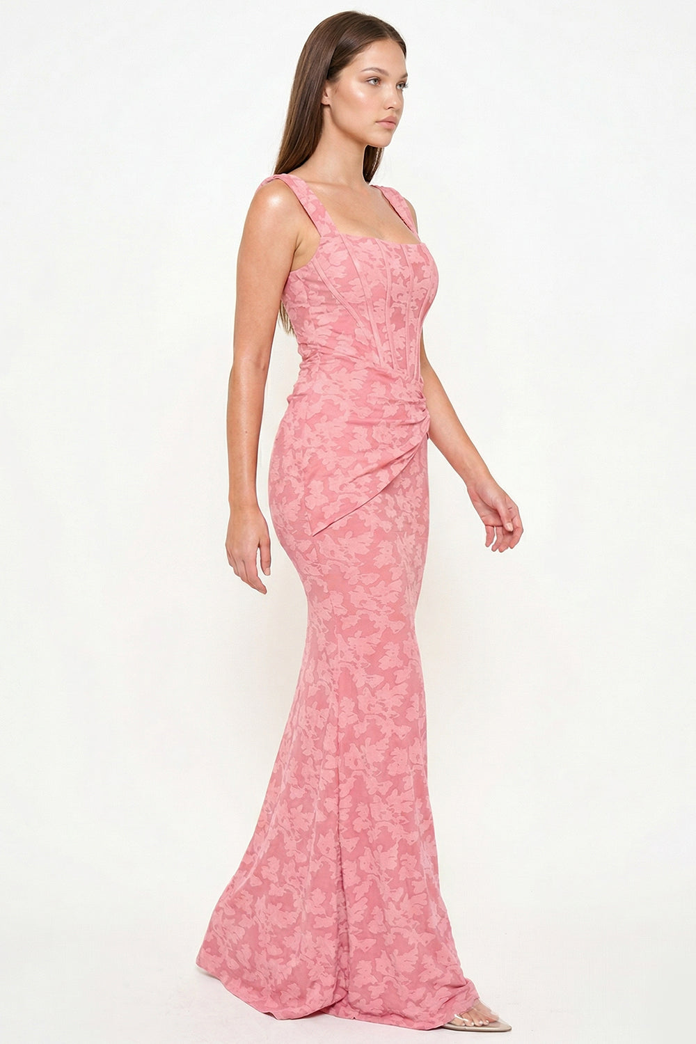 Symphony Dress - Bustier Bodice With Twist On The Side Maxi Dress