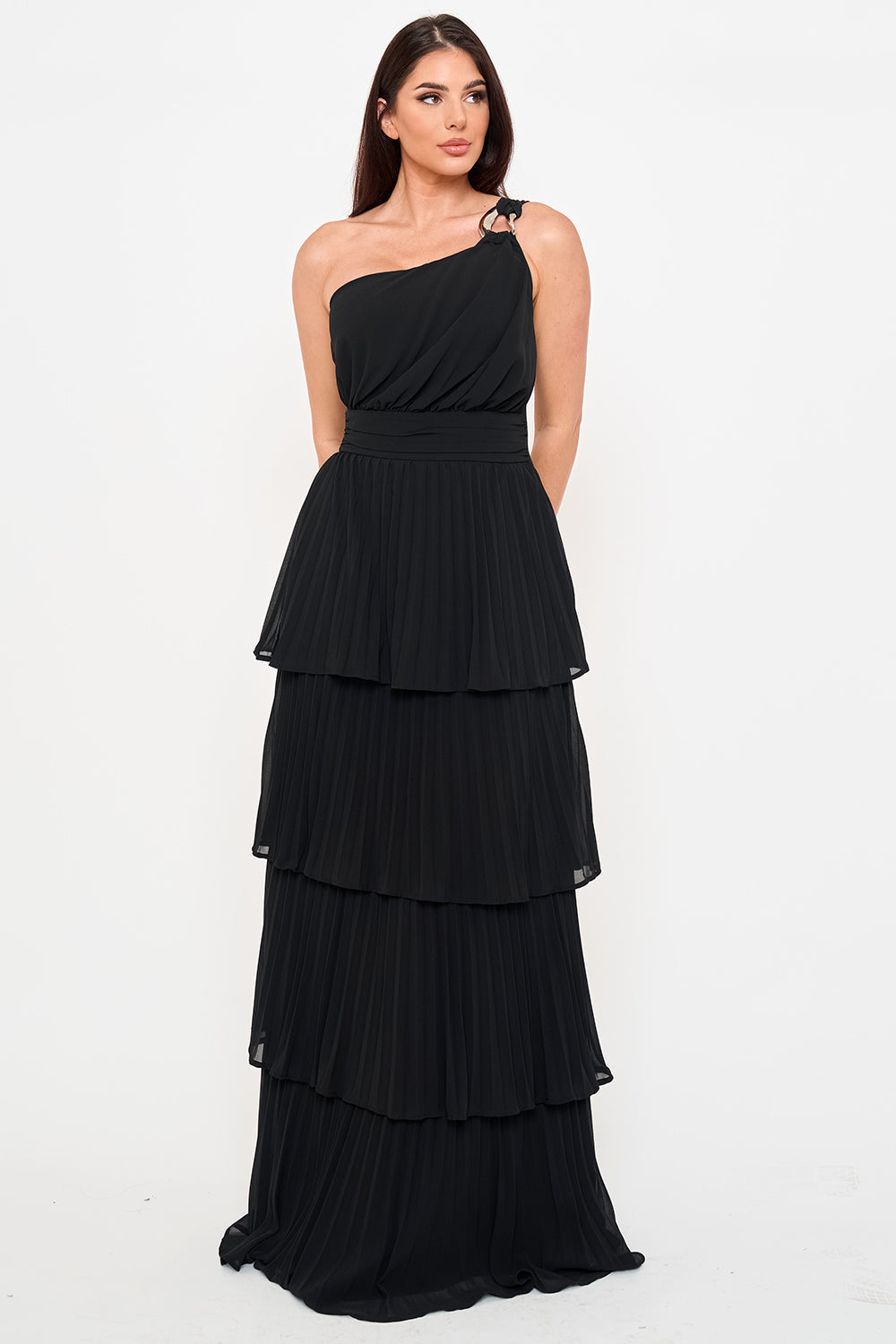 Symphony Dress - Pleated Chiffon Multi Layered Maxi Dress