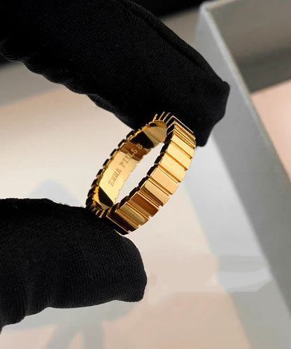 Simple Gold Stainless Steel Overgild Rings