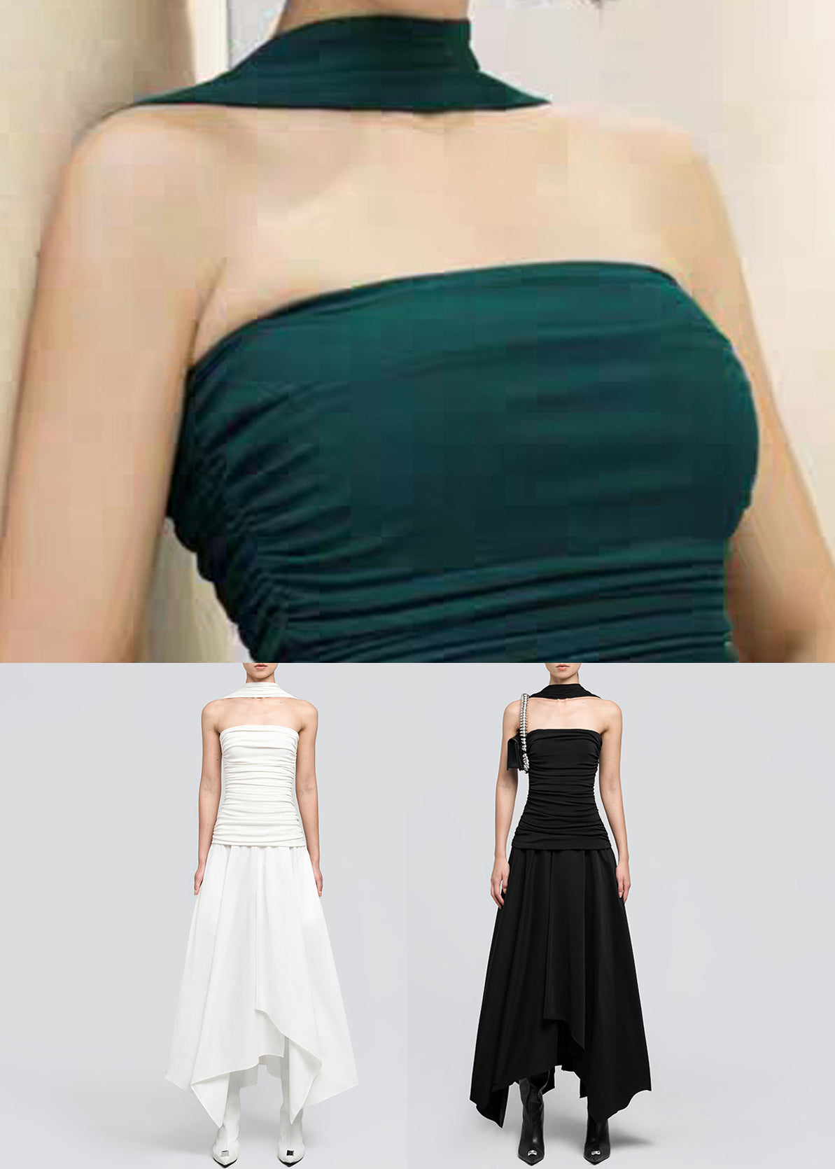 Slim Fit Dark Green Cold Shoulder Wrinkled Cotton Maxi Dresses Sleeveless