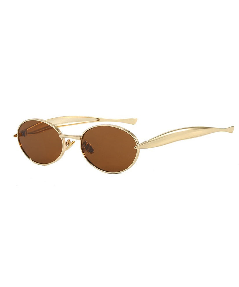 Spicy Girl Style Black Oval Sunglasses