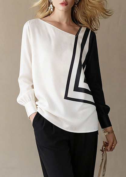 Style Colorblock O-Neck Patchwork Plaid T Shirt Spring
