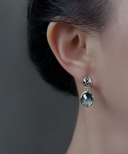 Stylish Blue Sterling Silver Alloy Starry Sky Stud Earrings