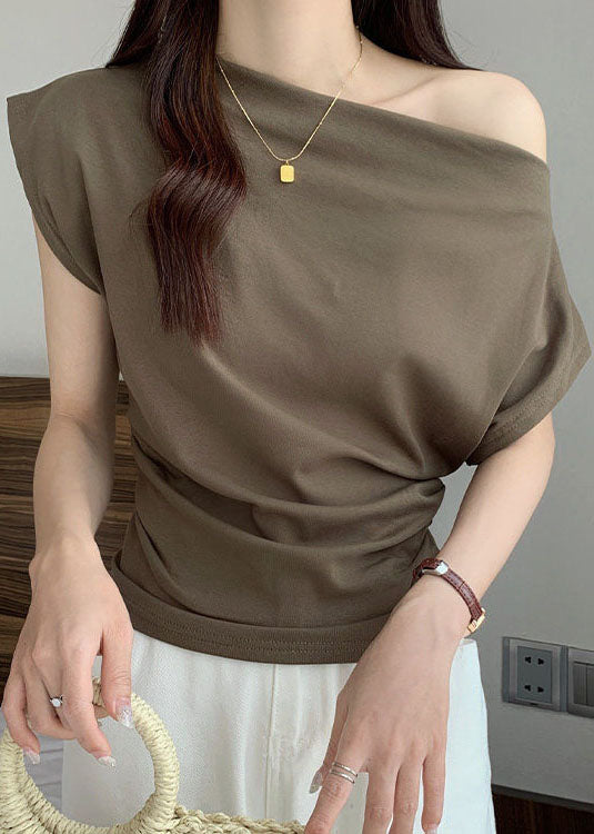 Trendy Black Batwing Sleeve Slash Neck Yoga Tops