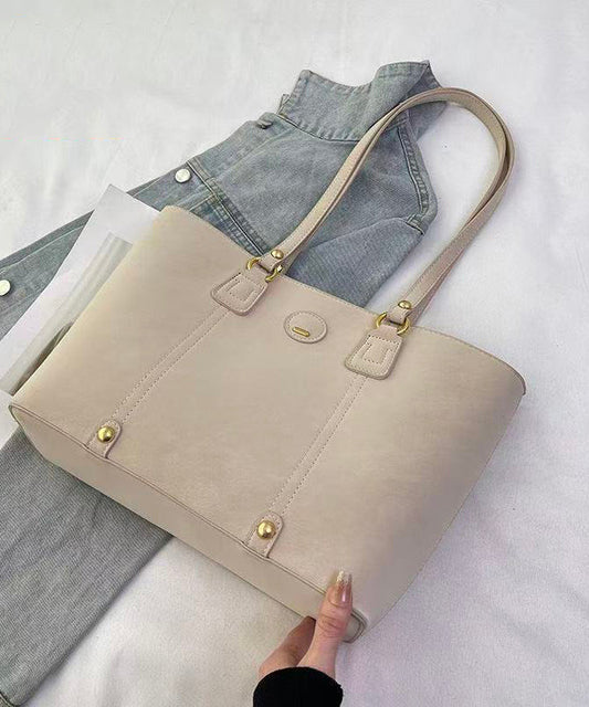 Unique Grey Solid Durable Large Capacity Faux Leather Shoulder Bags