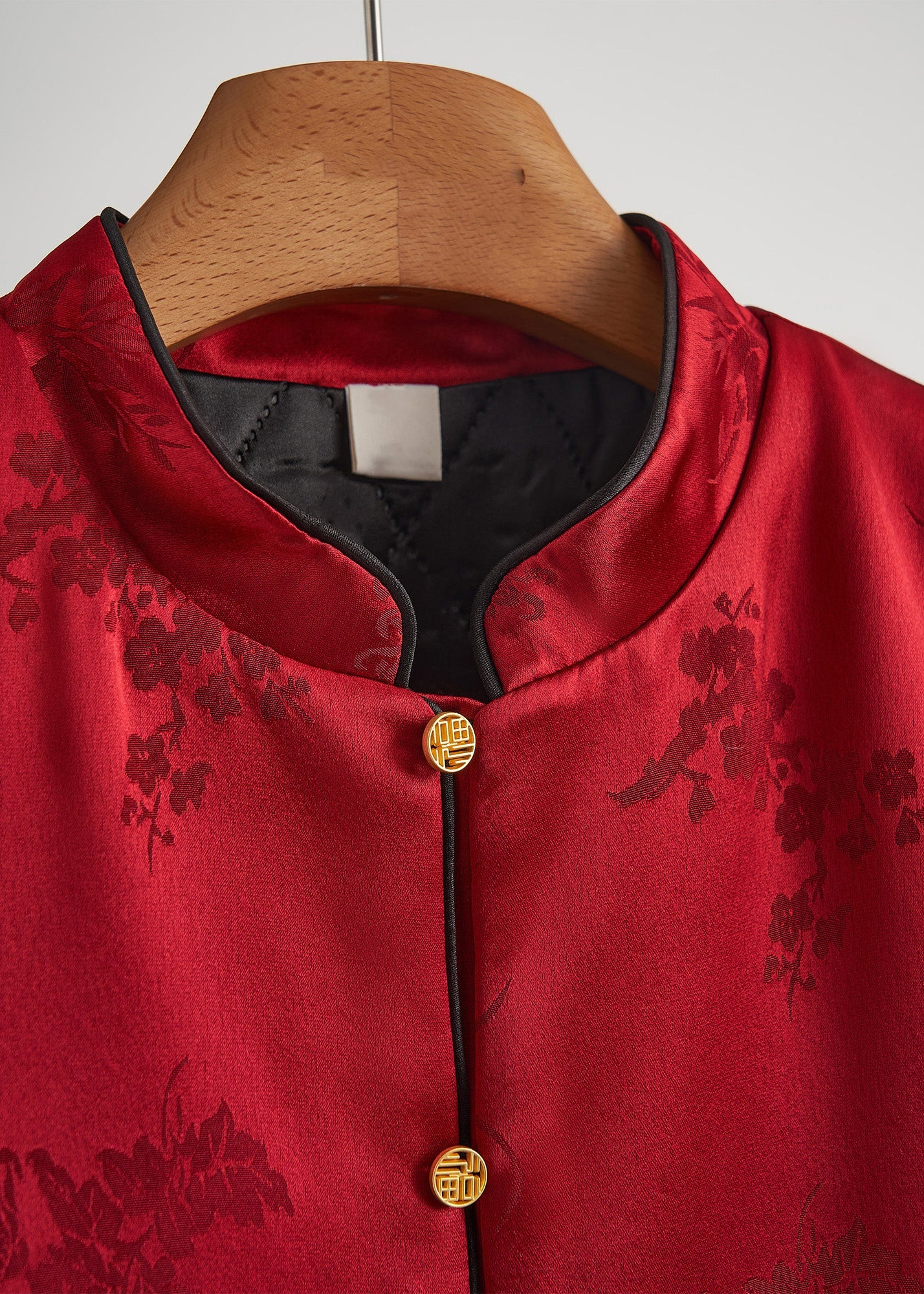 Vintage Red Jacquard Patchwork Feather Silk Vests Fall
