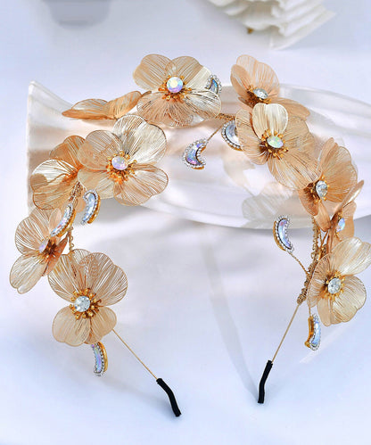 Vogue Gold Alloy Floral Zircon HairPiece