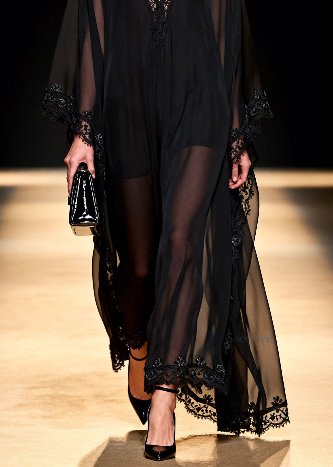 Women Black V Neck Patchwork Chiffon Maxi Dresses Summer