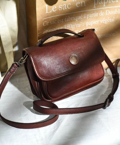 Women Orange Solid Durable Leather CrossBody Messenger Bag