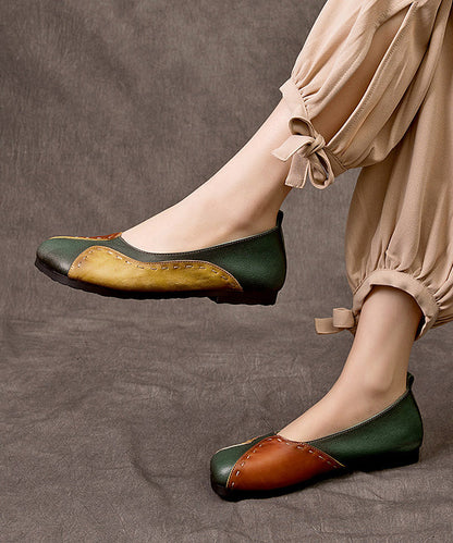 Women Splicing Flat Shoes For Women Colorblock Sheepskin