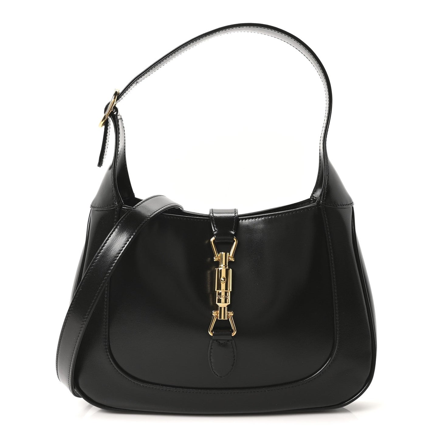 Boarded Dyana Lux Calfskin Small Jackie 1961 Hobo Black