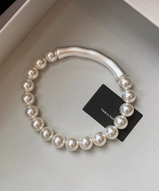 Beautiful White Pearl Bamboo Joint Bracelet
