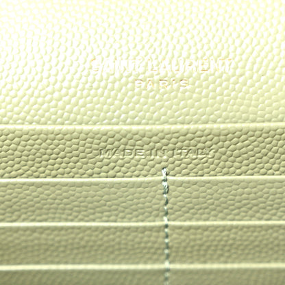 Grain De Poudre Matelasse Chevron Monogram Chain Wallet Light Sage