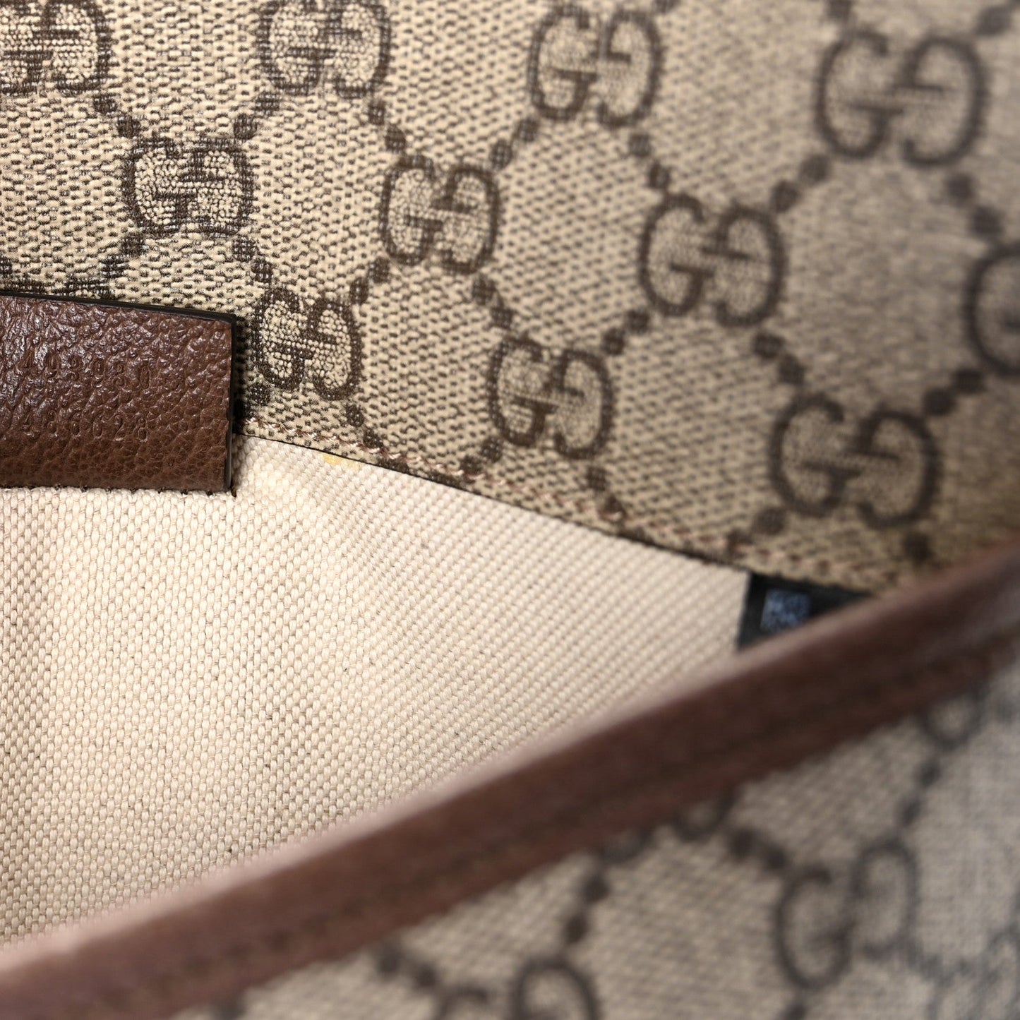GG Supreme Monogram Neo Vintage Web Belt Bag Brown