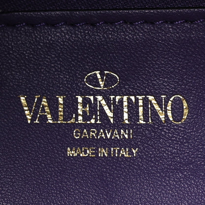 Snakeskin Stud Sign Shoulder Bag Purple