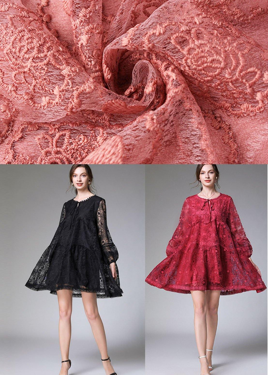 Mulberry O-Neck Tulle Spring Cute Long Sleeve Maxi Dress