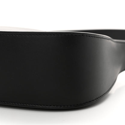 Smooth Calfskin Half Moon Shoulder Bag Black
