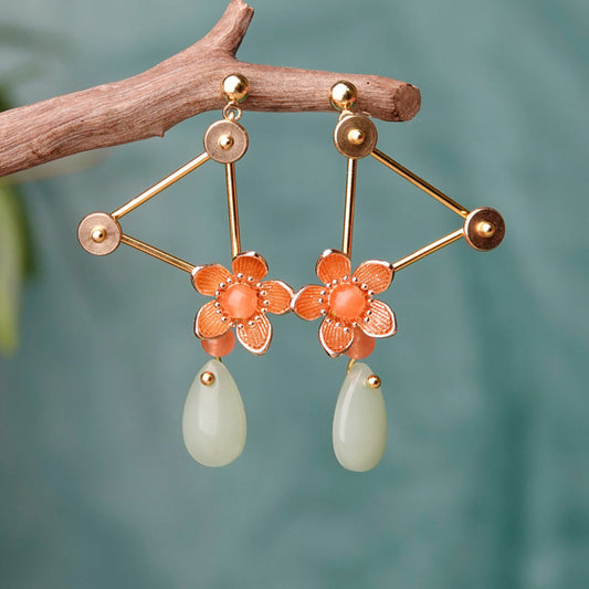Niche Design Asymmetric Ear Clip Triangular Simple Earrings