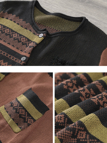 Women Autumn Patchwork Casual Loose Sweaters