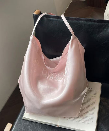 New Pink Embroidered Large Capacity Shoulder Bags