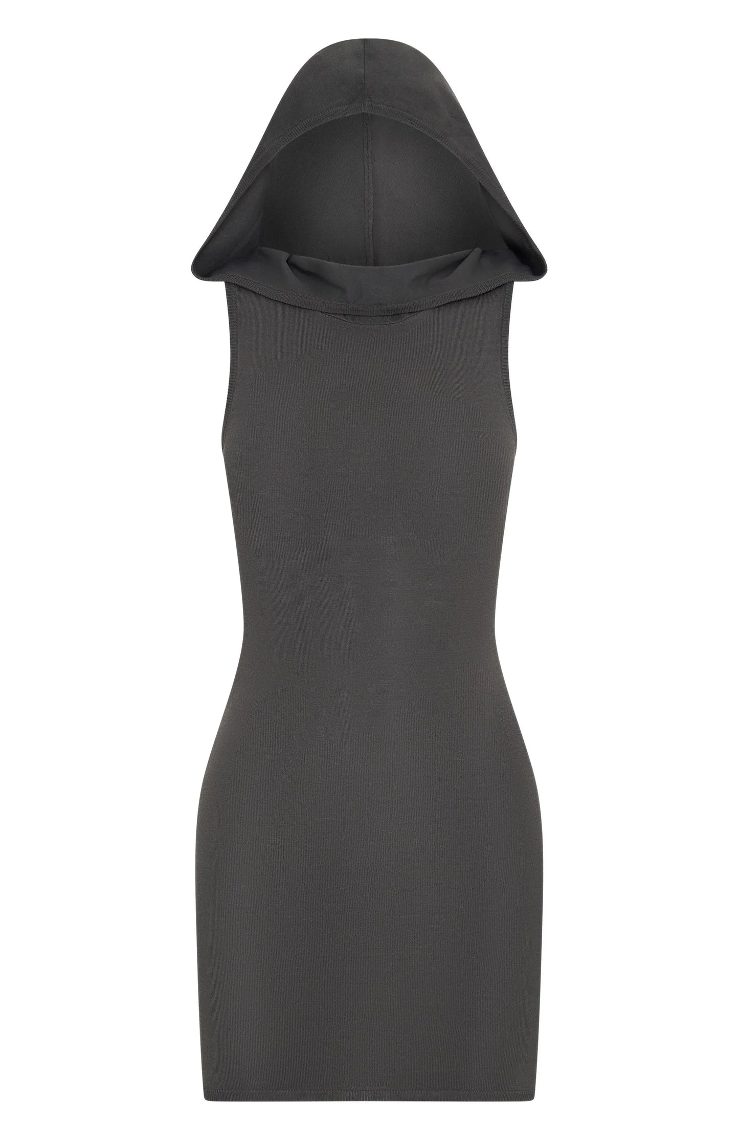 Out Of My Head Knit Mini Dress Charcoal