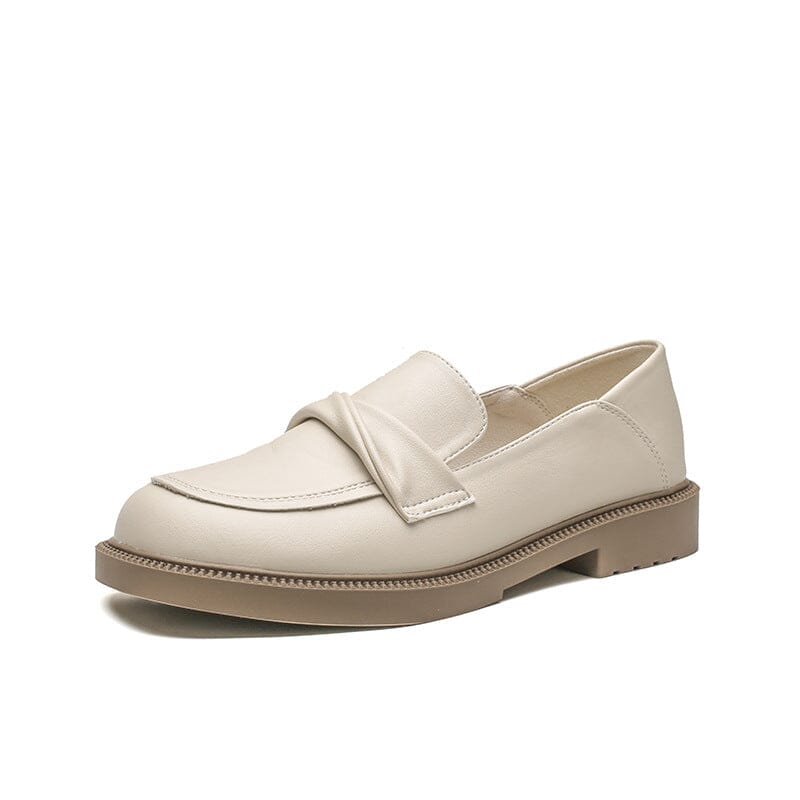 Autumn Soft Solid Leather Casual Flat Loafers