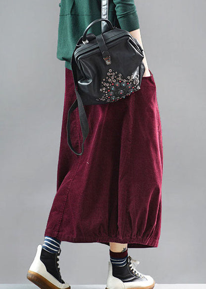 Mulberry Corduroy A Line Skirts pockets