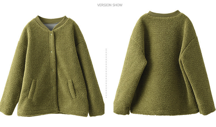 Retro Fashion Soft Lamb Wool Coat