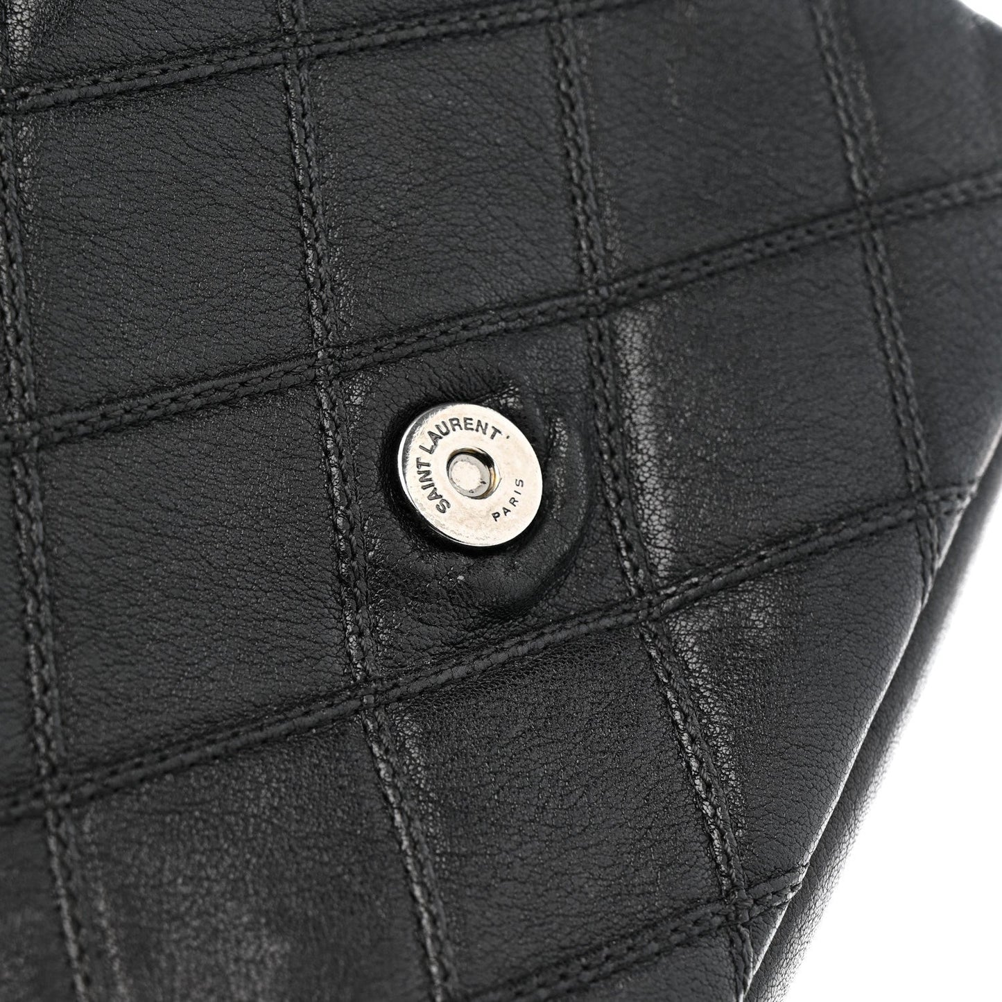 Calfskin Matelasse Diamond Quilted Monogram Medium College Bag Black