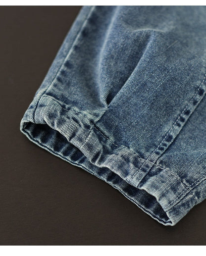 Pocket Embroidery High Waist Literary Retro Nine-point Harem Pants
